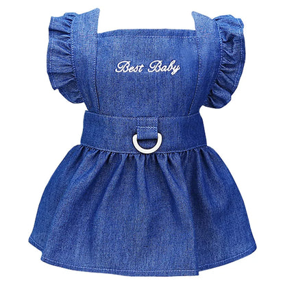 the BEST BABY - Dog Dress Puppy Luxury Skirt, Dog Clothes Princess Dresses, Wedding Evening Dress, Tutu Skirt Denim Skirt, Small Dogs Clothing