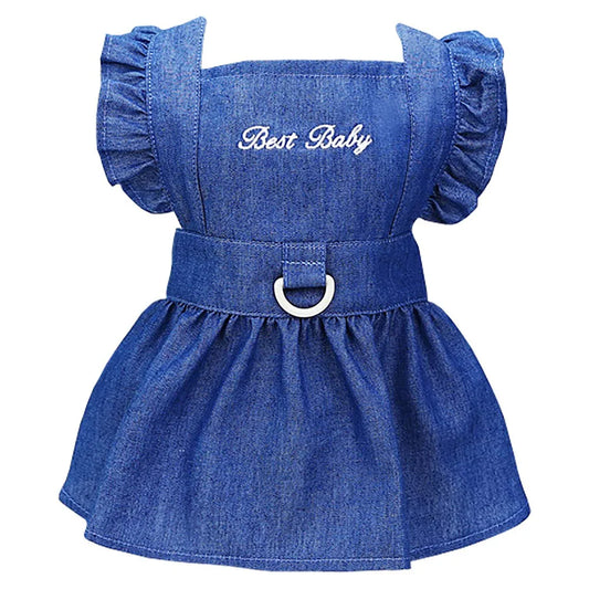 the BEST BABY - Dog Dress Puppy Luxury Skirt, Dog Clothes Princess Dresses, Wedding Evening Dress, Tutu Skirt Denim Skirt, Small Dogs Clothing