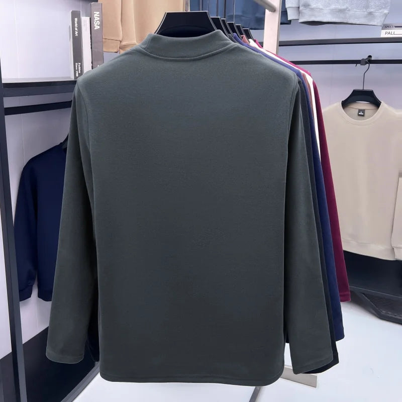 the KING CANINE - Men's Autumn Long-Sleeved T-Shirt, Half-Neck Collar Quality Print Puppy Sweatshirt, Comfortable Casual Underwear Men's Clothing