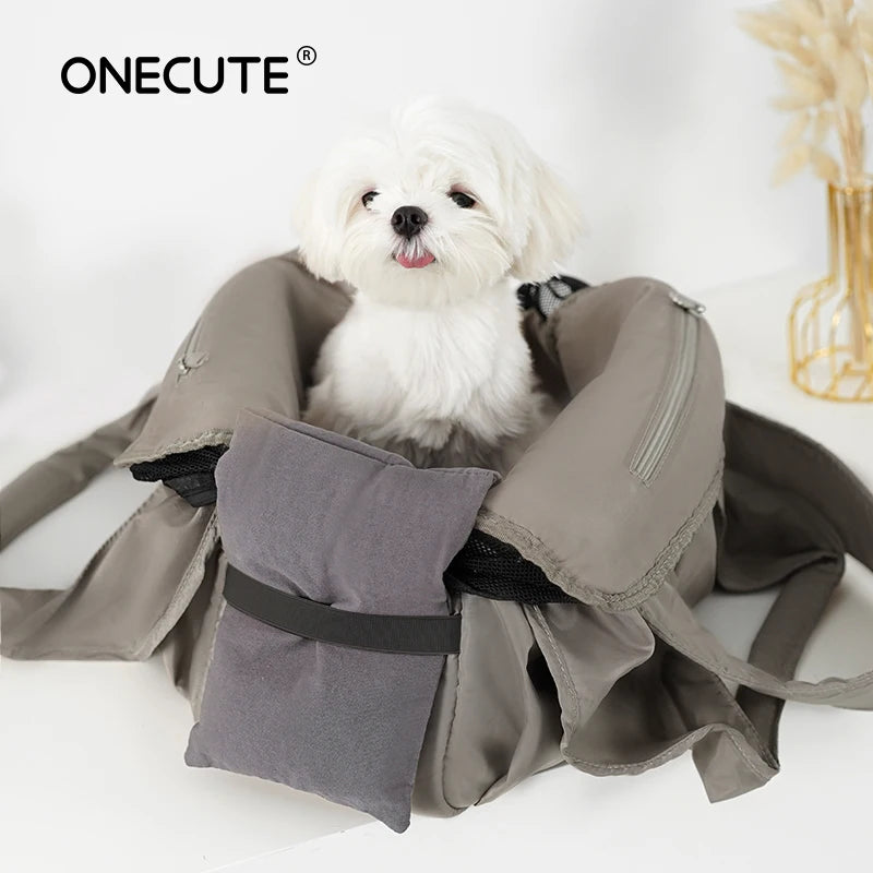 Onecut Adjustable Pet Shoulder Carrier Bag, Portable Breathable Outdoor Travel Dog Cat Backpack, Durable Puppy Transport Basket
