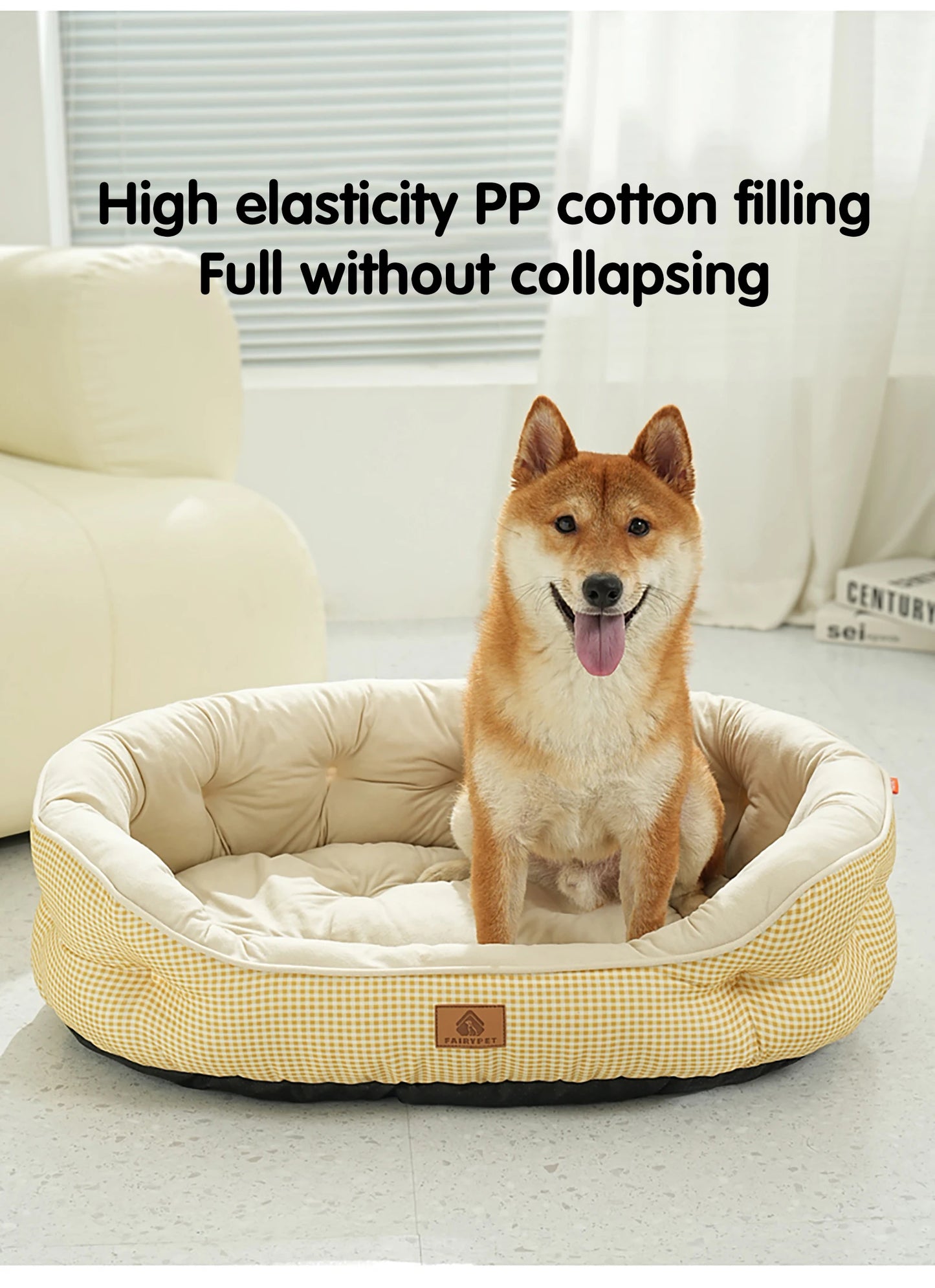 Winter Dog Bed Imitation Cotton Velvet Dogs Mat Beds Fluffy Soft High Rebound Pet Bed For All-season Pet Dog Accessories