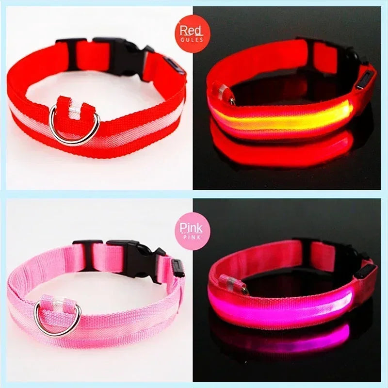 the LUMAGLOW ANTI-LOST COLLAR - LED Glowing Dog Collar, Adjustable Flashing Rechargeable Luminous Collar, Night Anti-Lost Dog Light Harness for Small Dog, Pet Products