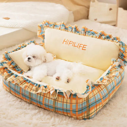 Autumn and winter puppy sleeping mat, seasonal pet small sofa, dog bed, dog mat, cat nest, pet nest