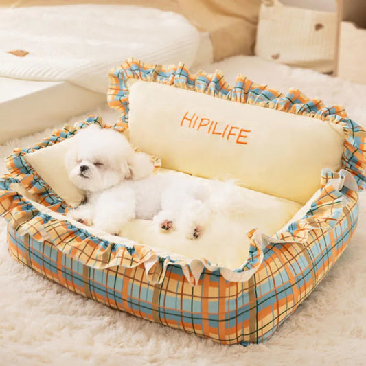 Autumn and winter puppy sleeping mat, seasonal pet small sofa, dog bed, dog mat, cat nest, pet nest