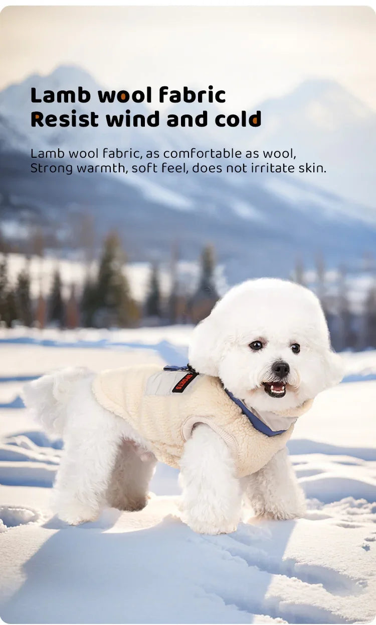 Warm Fleece Pet Clothes for Small Medium Dogs Vest with D ring Puppy Outfits French Bulldog Yorkies Poodle Costumes Pug Coats