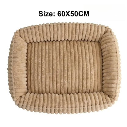 Pet Cat Dog Bed Square Plush Cat Mat Pet Cushion Winter Thickened Orthopedic Pet Mat Soft And Comfortable Cat Bed Pets Supplies