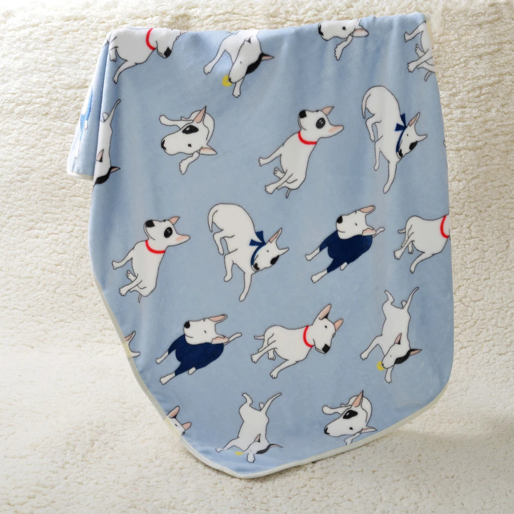 Dog Bed Mat for Small Medium Dogs Cats Autumn Winter Cozy Fleece Puppy Print Blanket Bulldog French Chihuahua Pet Accessories