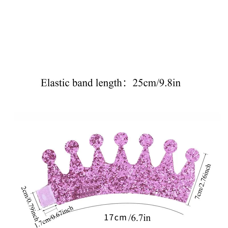 Pet Birthday Hat Glitter Bronzing Dog Crown Birthday Party Cat Dress Up Hat Photo Props