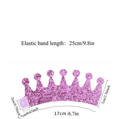 Pet Birthday Hat Glitter Bronzing Dog Crown Birthday Party Cat Dress Up Hat Photo Props