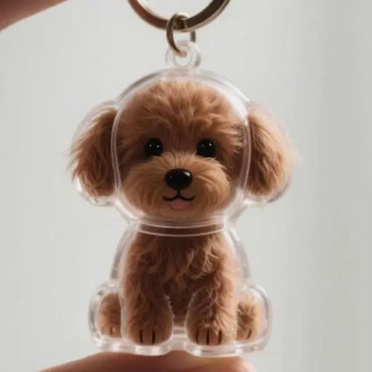 Dog Hair Storage Cute Pendant Keychain Bag Pendant Couple Car Key Chains Jewelry Souvenir Collection Gift Decoration Accessories