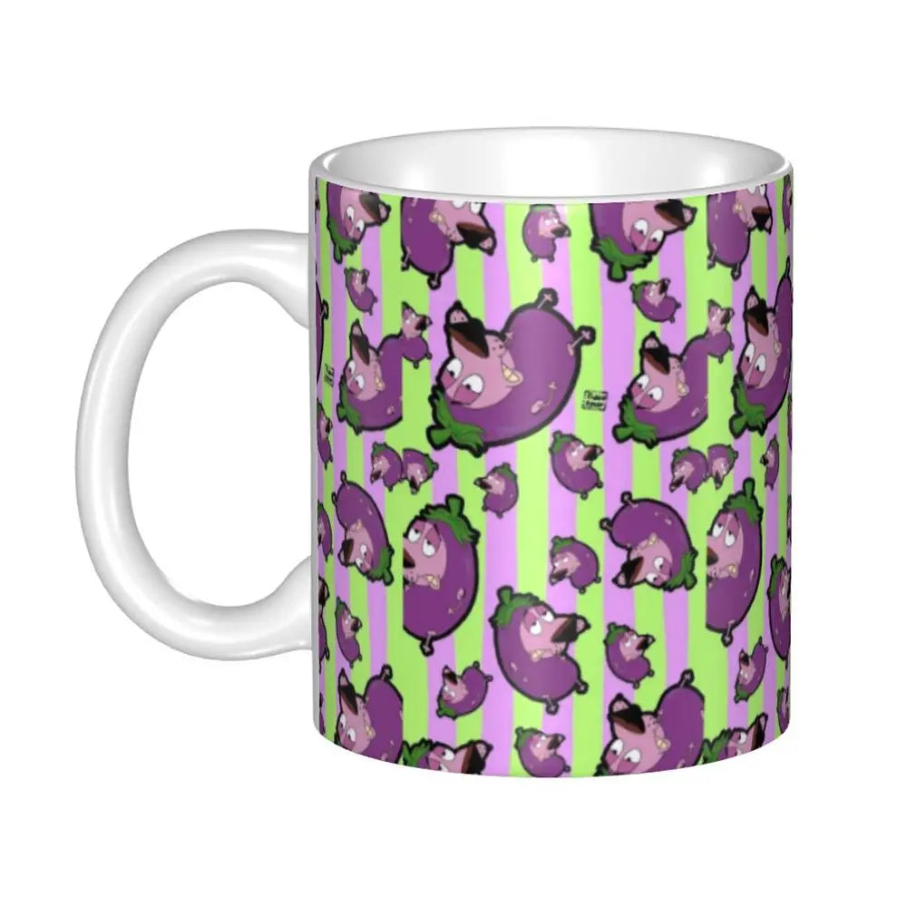 Personalized C-Courage The Cowardly Dog Coffee Mug DIY Ceramic Milk Tea Mug Cup