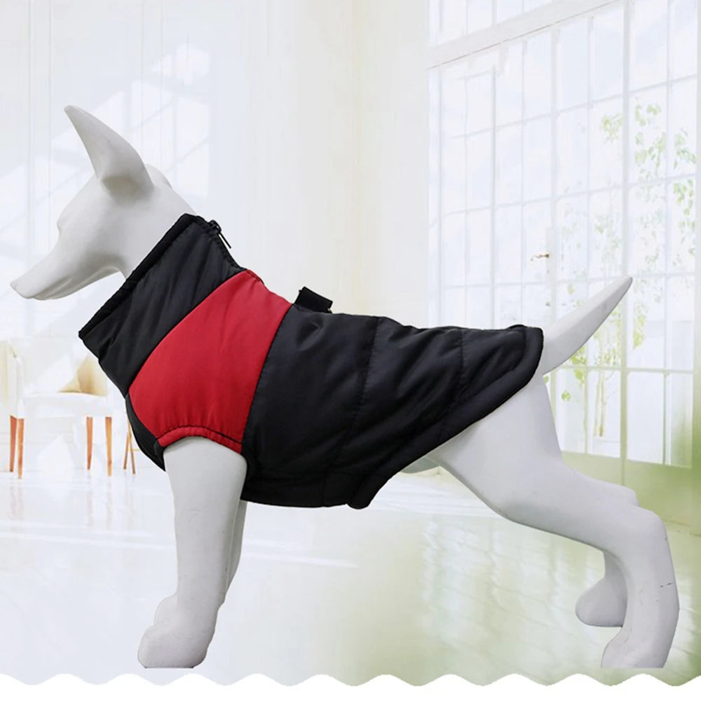 Waterproof Pet Dog Puppy Vest Jacket Winter Warm Dog Clothes Pet Padded Vest Zipper Jacket Coat For Small Medium Large Dogs