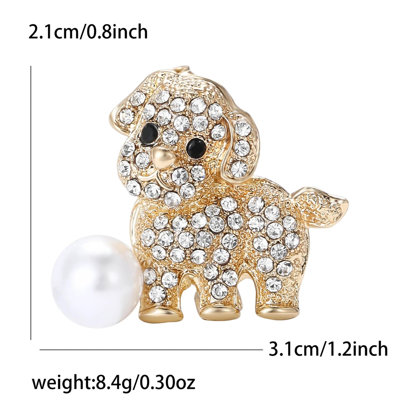 Enamel Puppy Brooches for Women Unisex Rhinestone Animal Pin Dog Lapel Pins Office Party Friend Luxury Gifts Jewelry Accessories