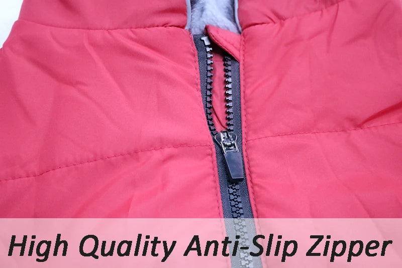 Waterproof Dog Clothes with Harness for Medium Large Dog Winter Warm Fur Collar Pet Dog Jacket Reflective French Bulldog Costume