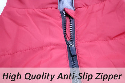 Waterproof Dog Clothes with Harness for Medium Large Dog Winter Warm Fur Collar Pet Dog Jacket Reflective French Bulldog Costume