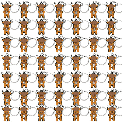 50PCS Cute Animal Keychain knife Ducks Dogs Cats Keyring for Women Men Kids Handbag Cool Car Key Accessories Friends Key Gifts