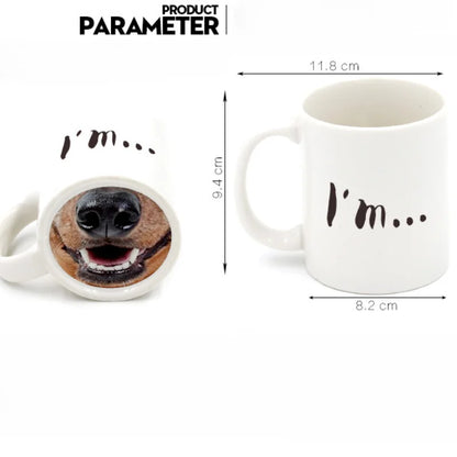 Ceramic Pig Nose Mug, Creative Spoof, Funny Dog Nose Cup, Water Bottle, Tea Coffee Cup, Stranger Things Gift, NosePiggymug