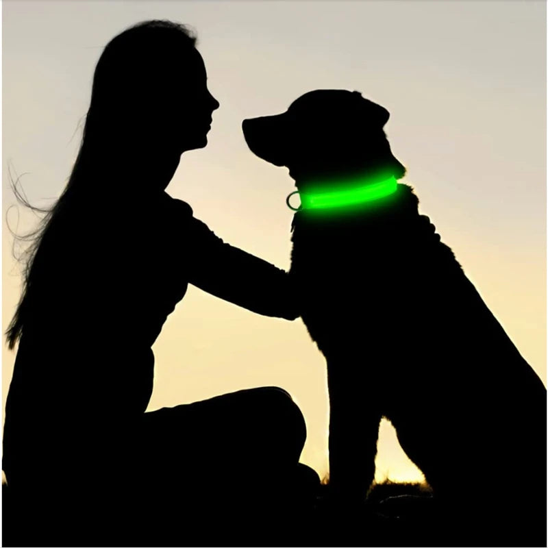 the TRIGLOW SAFETY COLLAR - 3 Modes Dog Luminous Charge Collar, Led USB Cat/Dogs Collars, Detachable Night LED Glow, Dog Loss Prevention Collar, Pet Accessories