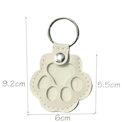 Pet Hair Keepsake Keychain Leather Memorial Locket for Storing Dog Cat Fur, Cute Pet Loss Gift, Remembrance Key Ring Bag Charm