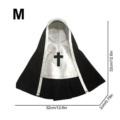Three-Dimensional Modeling Nun Style Headwear Dress Up Cosplay Pet Costume Set Halloween Dog Transform Clothes