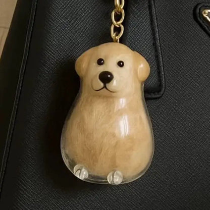 Dog Hair Storage Cute Pendant Keychain Bag Pendant Couple Car Key Chains Jewelry Souvenir Collection Gift Decoration Accessories