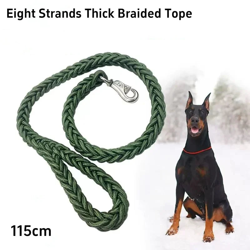 the TITANGRIP BRAIDED DOG LEASH - Large Dog Leash Nylon Braided Traction Rope, Pet Walking Thick Hand Rope for Bulldog, Rottweiler, Hound Dogs Accessories