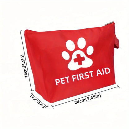 the PET FIRST AID - Pet Emergency Kit, Dog/Cat Travel Kit for Waterproof Resistant High Visibility Reflective First Aid Pouch, Dog Camping Essentials