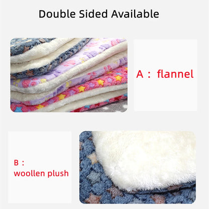Flannel Pet Mat Dog Bed Cat Bed Thicken Sleeping Mat Dog Blanket Mat For Puppy Kitten Pet Dog Bed for Small Large Dogs Pet Rug