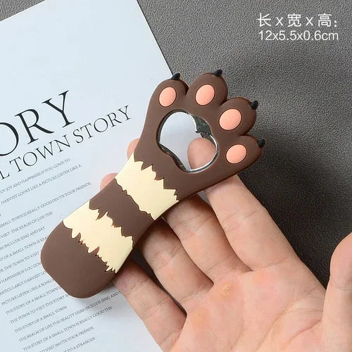 Cartoon Cute Animal Paw Wine Bottle Opener Beer Bottle Opener Cat Magnet Refrigerator Sticker Dog Fridge Magnet Beer Opener