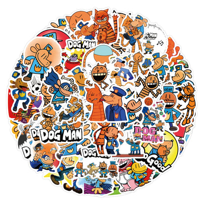 10/30/55PCS Dog Man Stickers Cartoon Comics Sticker Funny Kids Toys Luggage Laptop Phone Guitar Car Bike Skateboard Decals Toy