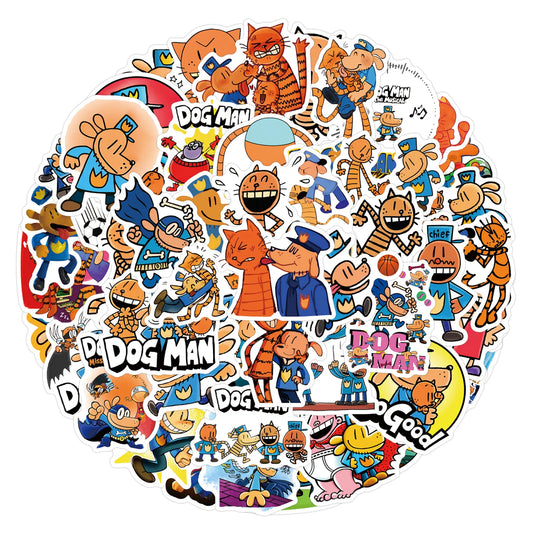 10/30/55PCS Dog Man Stickers Cartoon Comics Sticker Funny Kids Toys Luggage Laptop Phone Guitar Car Bike Skateboard Decals Toy