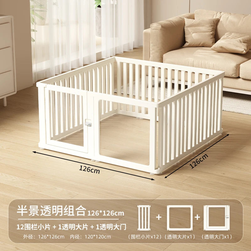 Minimalist Style Pet Supplies Pet Store Doghouse Acrylic Fence Small Pet Dog Interior Decoration Transparent Isolation Pet Bed