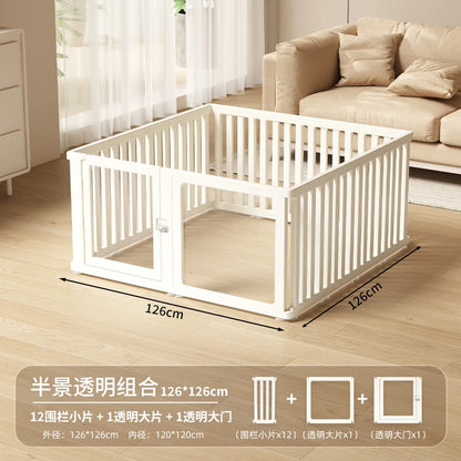 Minimalist Style Pet Supplies Pet Store Doghouse Acrylic Fence Small Pet Dog Interior Decoration Transparent Isolation Pet Bed