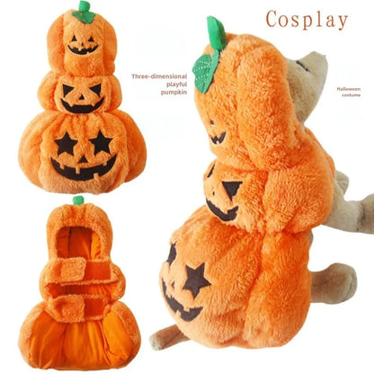 Pet Clothes Halloween Funny Pumpkin  Pirate Transformation Cat Small Dog Transformation Dress Photo Dog Clothes Pet Supplies