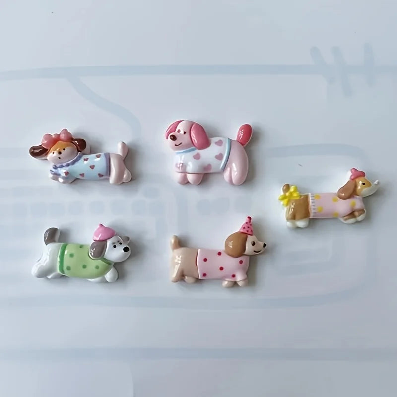 5pcs Dog Fridge Magnet Set - Creative Decor for Office, Kitchen, and Storage Cabinets - Home Decoration - Holiday Gift