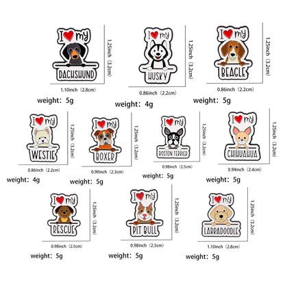 Cute Dogs Enamel Pin Cartoon Brooch Pines Lapel Pins Badge on Backpack Clothing Accessories Animal Jewelry Pet Lover Gifts