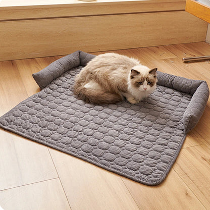 Winter Warm Dog Bed Sofa Couch Cover Super Soft Pet Blanket Pad Mat for Small Dogs Plush Neck Pillow Cat Nest Cama Para Perros