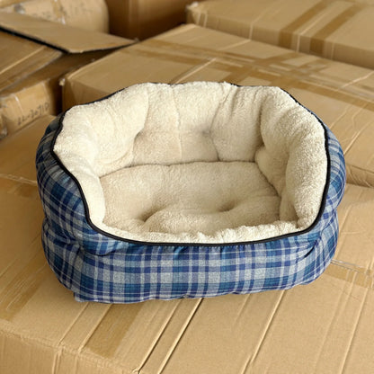 Deep Sleep Dog House High Back Warm Donut Bed for Small Medium Dogs Thick Plush Winter Bed for Teddy French Bulldog Puppies Cats