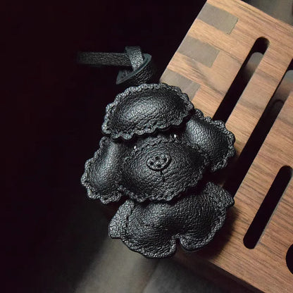 Sheepskin Handmade Real Leather Cute Teddy Dog Bag Charm KeyChain Gift Cute Decoration For Bags Exquisite Charm Bag Accessories