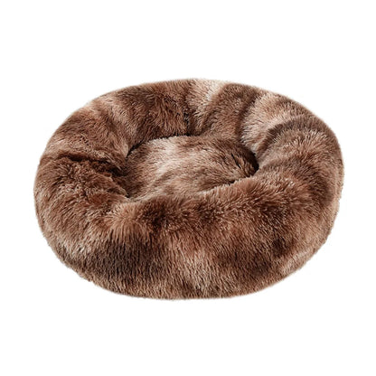 Calming Dog Bed for Small Dogs - Donut Washable Small Pet Bed, Anti-Slip Round Fluffy Plush Faux Fur Large Cat Bed