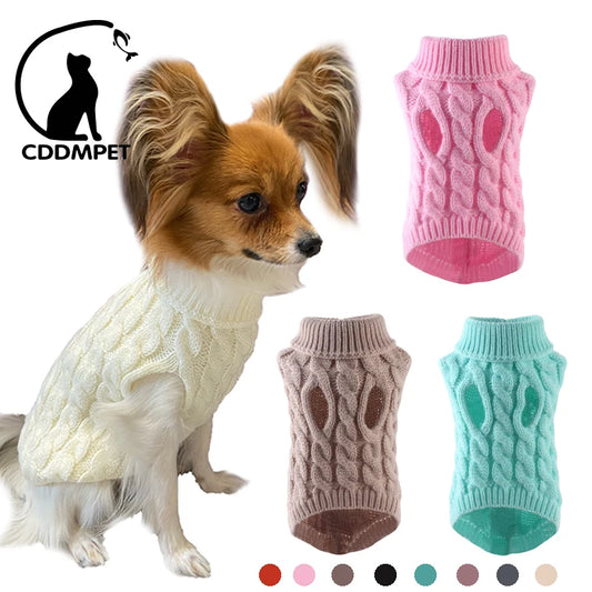TeddyTurtleneck Sweater™ Knitted Dog Sweater | Dog Paw Clothing™