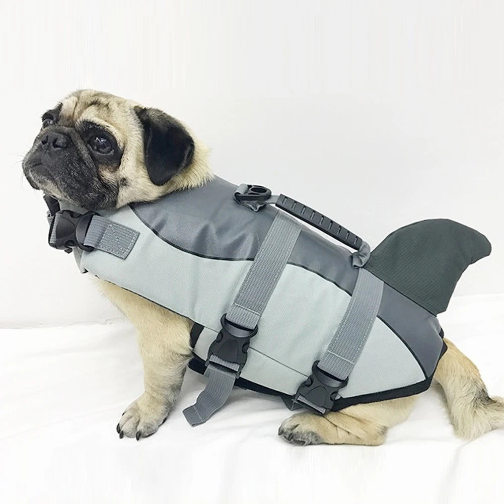 Dog Life Jacket Pet Safety Clothes Swimming Vest Harness Preserver Summer Mermaid Shark Style
