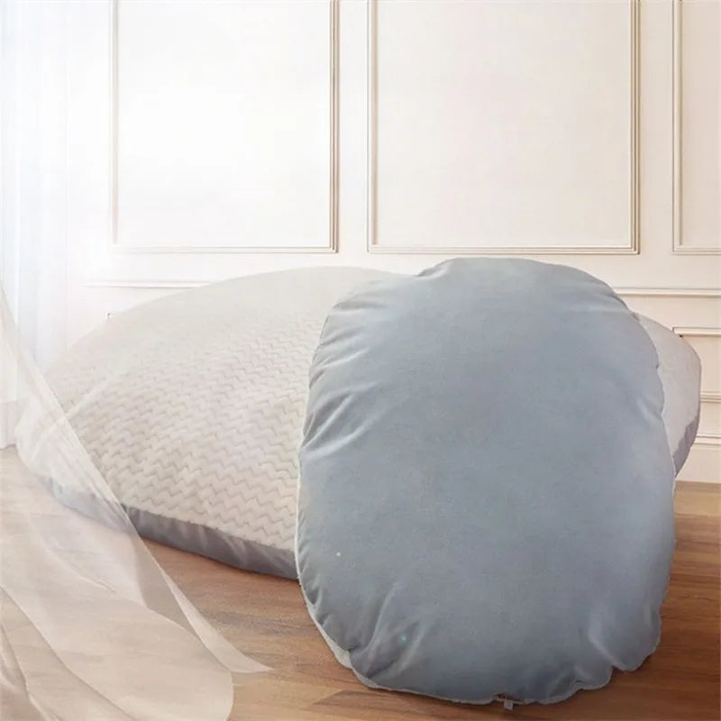 SRETNO Oval Shape Dog Beds Thicken Soft Cushion Removable Washable Dog Mat Winter Kennel Floor Cat Bed Pet Sleeping Mats chien