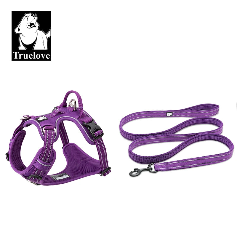 the SUREGRIP ALL-IN-ONE - Truelove Pet Harness+Pet Leash Set, Rope 110cm/200cm, All-in-One Reflective Dog Harness, No Pull, Adjustable Buckles
