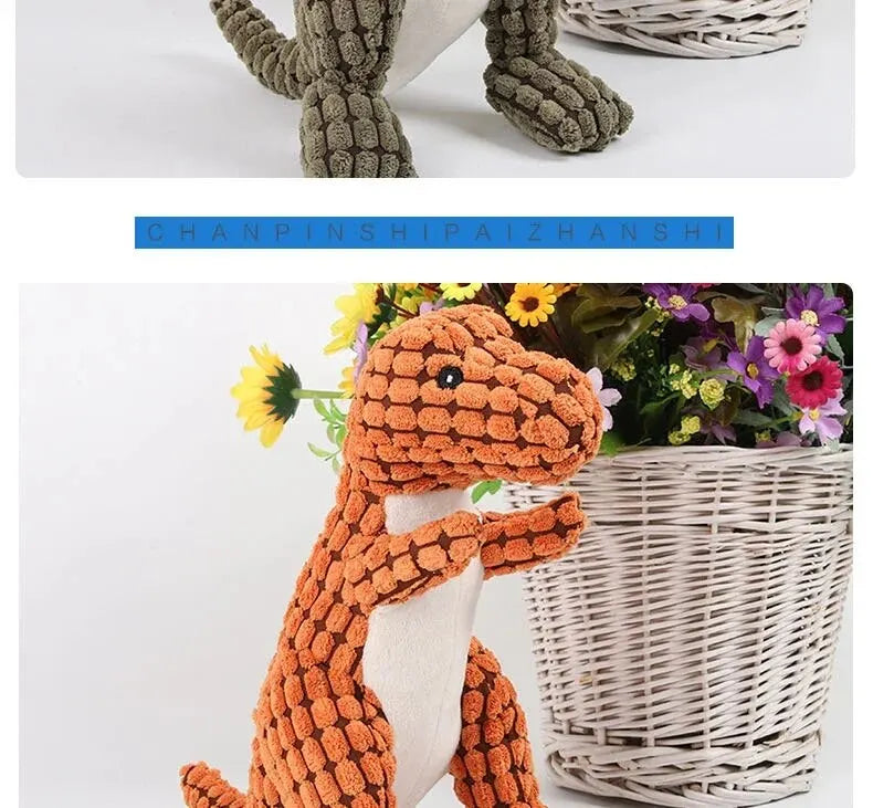 Cats and Dogs Pet Plush Dinosaur Toys Interactive Dog Chew Toys Plush Stuffing Pet Supplies Dog Toys for Small Dogs