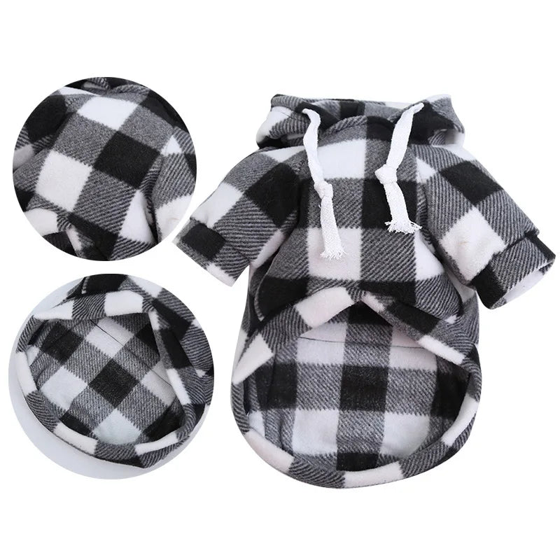 Autumn and Winter Warm Pockets Zipper Small Medium and Large Dog Clothes Pet Cat Teddy Bathroom Clothing Supplies