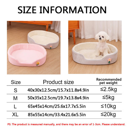 All Season Comfortable Small Cat Sleeping Mat Medium Dog Bed Soft Warm Windproof Puppy Nest Elastic Pet Kennel Accessories