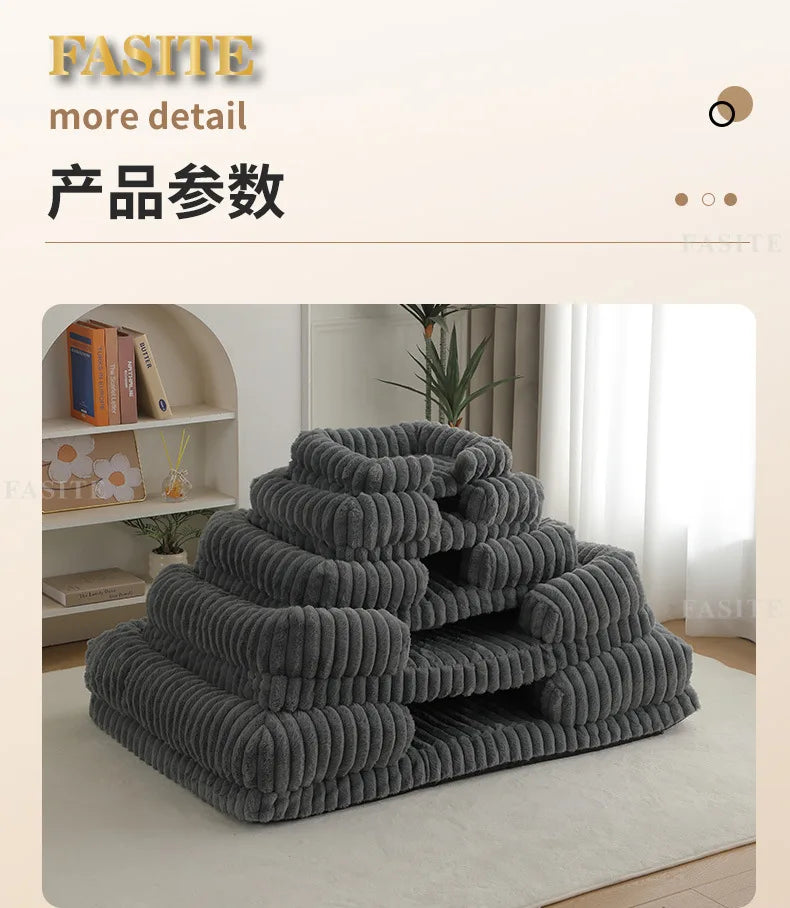 2025 Cross-border new product pet litter winter warm large dog kennel pet mat cat litter dog bed dog mat