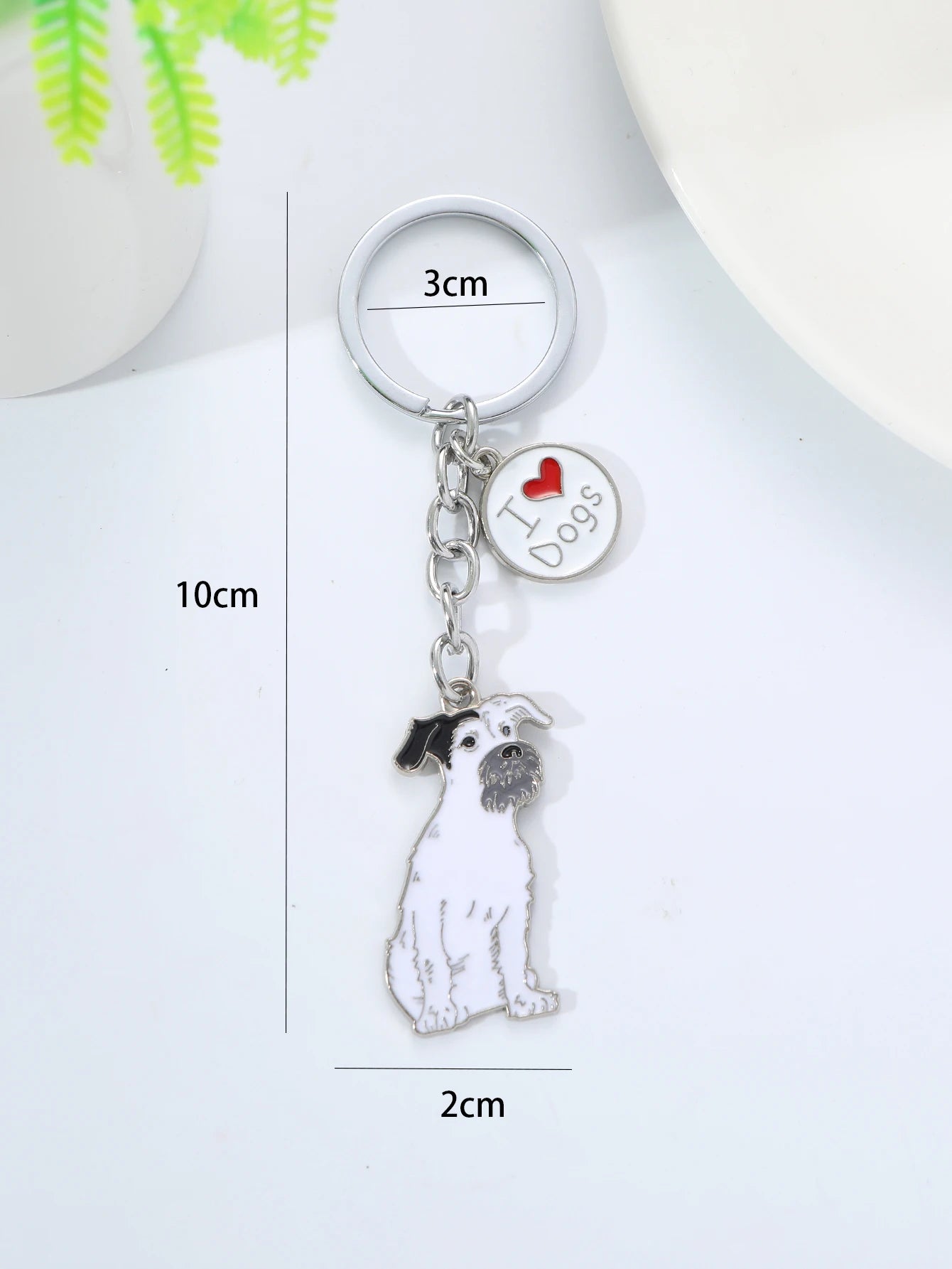 Pet dog car keychain pendant creative metal accessories key ring holiday gifts