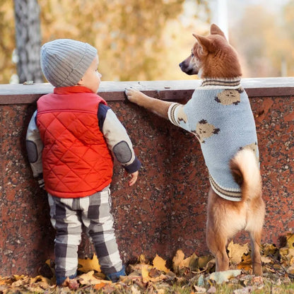 Pet Dog Sweater for Small Medium Dogs Puppy Cat Bear Pattern Cardigan Coat Chihuahua Yorkshire Clothes Outfit Dog Costume